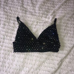Sparkly Black Bralette